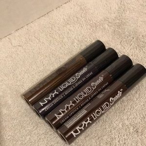 Set of 4 BRAND NEW NYX Liquid Suede lipsticks